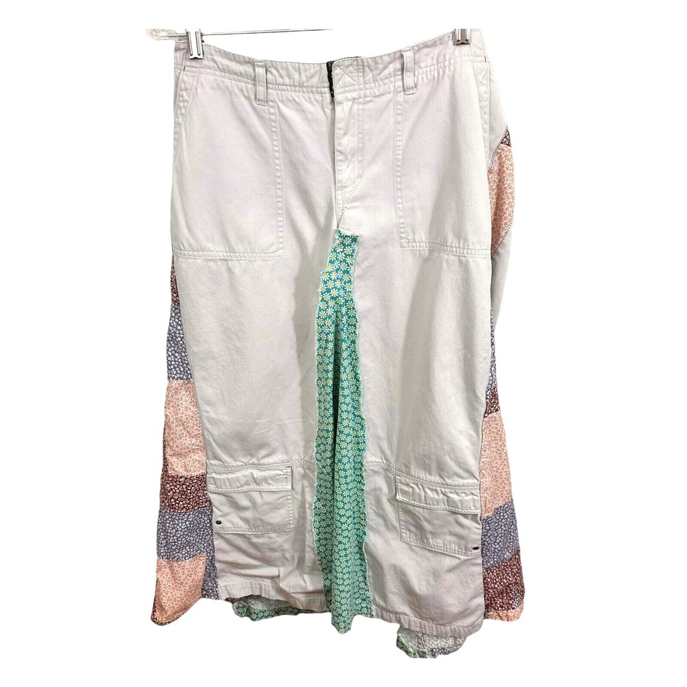PS-3983 Periscope Women Patchwork Skirt 13 A Line Flare 70's Hippie Boho UpCycle